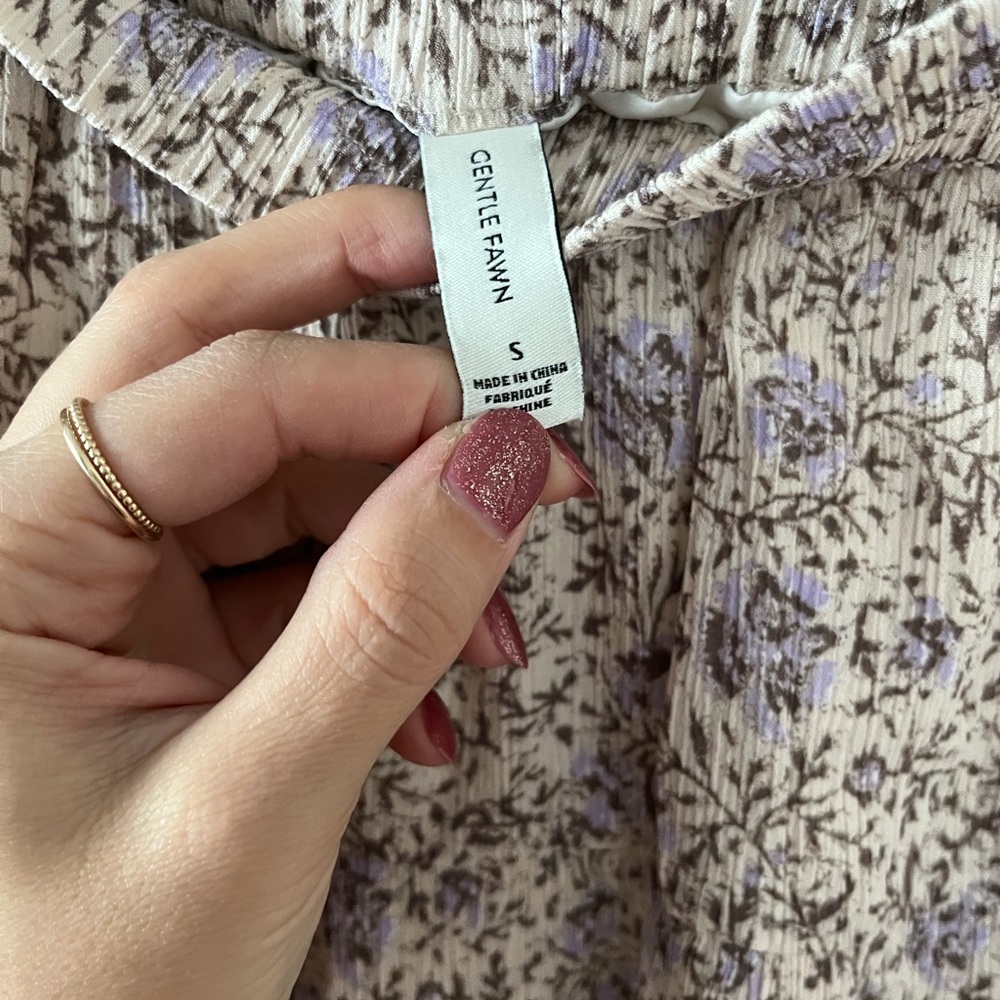 Gentle Fawn Lavender and Beige Floral Skirt - Picture 3 of 5